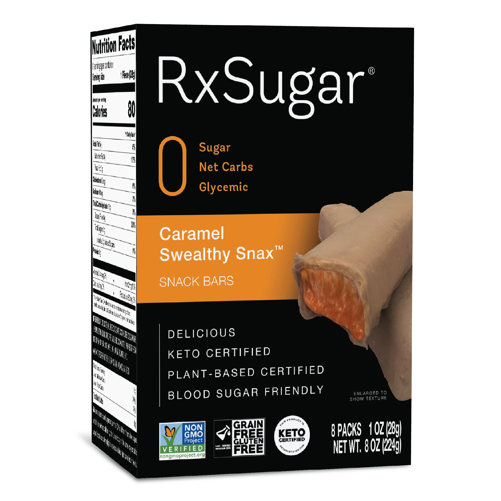 RxSugar Caramel Swealthy Snax front