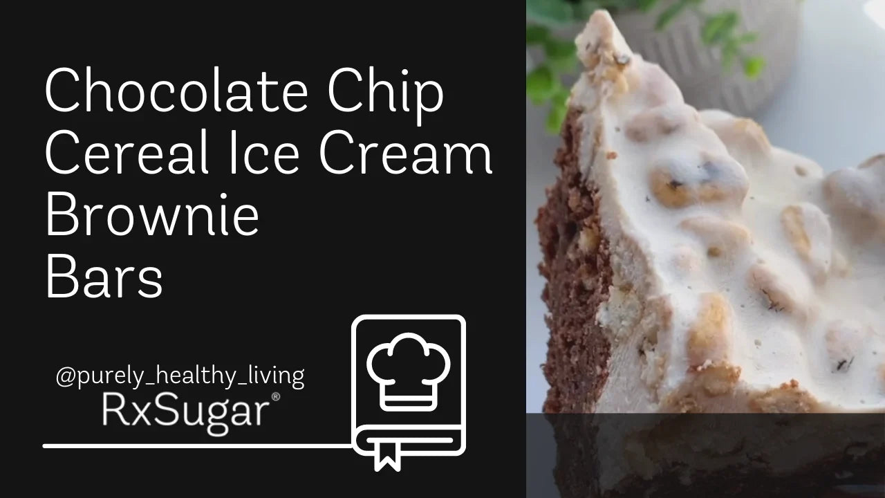 Chocolate Chip Ice Cream Brownie Bars by @purely_healthy_living
