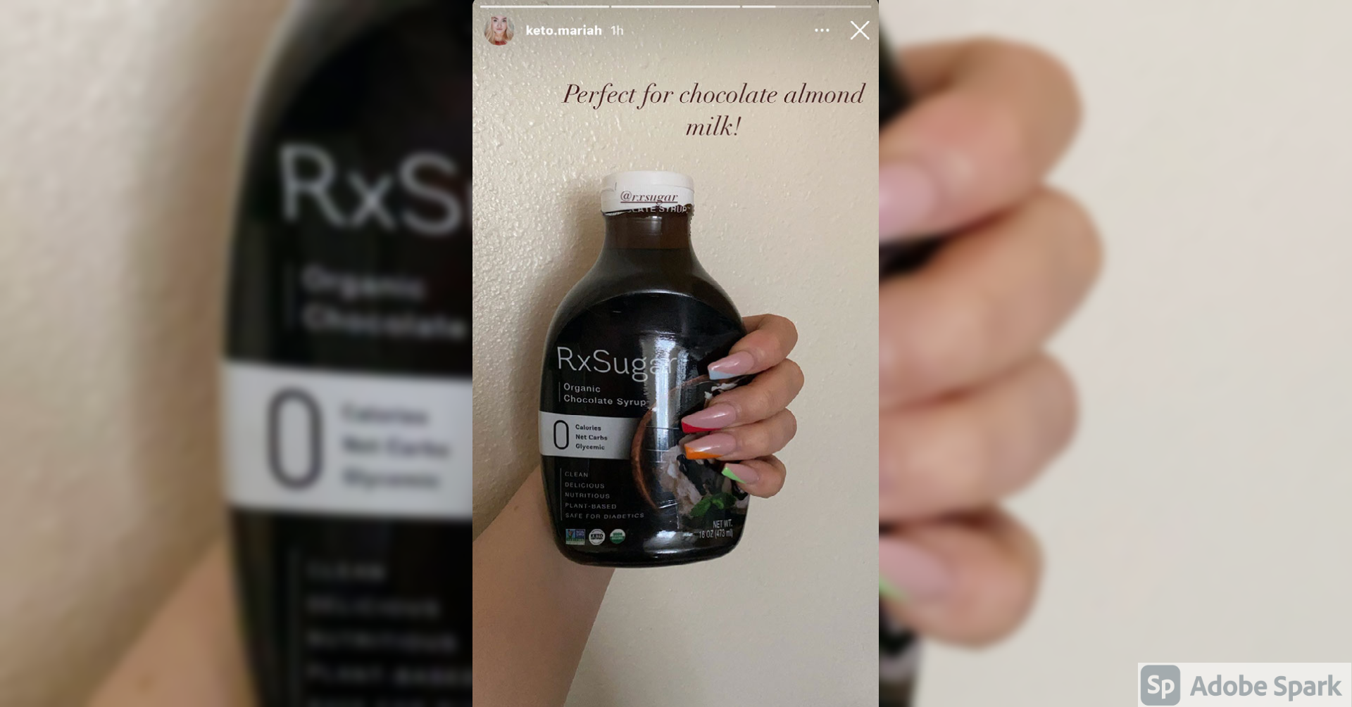 Keto Mariah Loving Her RxSugar Organic Chocolate Syrup