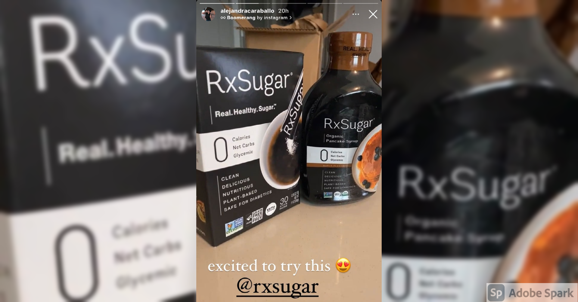 Alejandra Caraballo Starting Her Day Off Right With RxSugar Sugar Stick Pack & Pancake Syrup