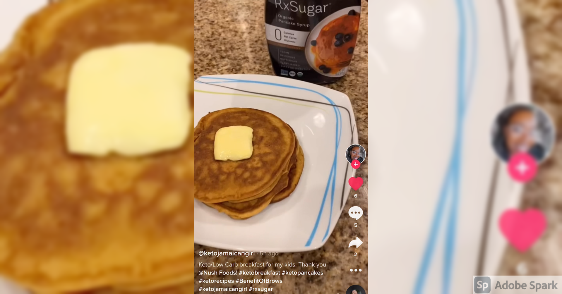 KetoJamaicanGirl Using Her RxSugar Organic Pancake Syrup In Her Breakfast Recipe!