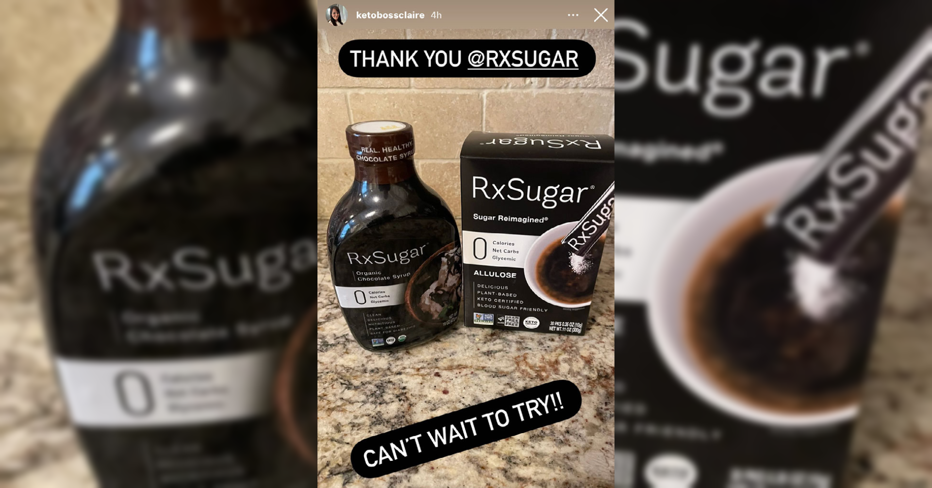 Keto Boss Claire Loving Her New RxSugar Package