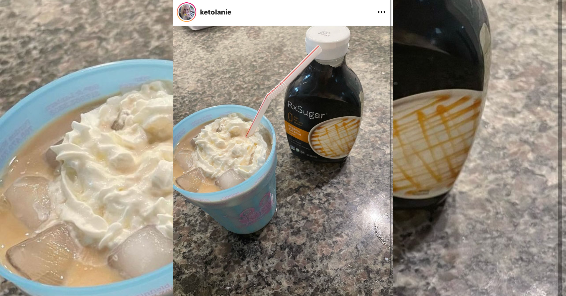 Keto Lanie Using Her RxSugar Caramel In Her Morning Iced Coffee!