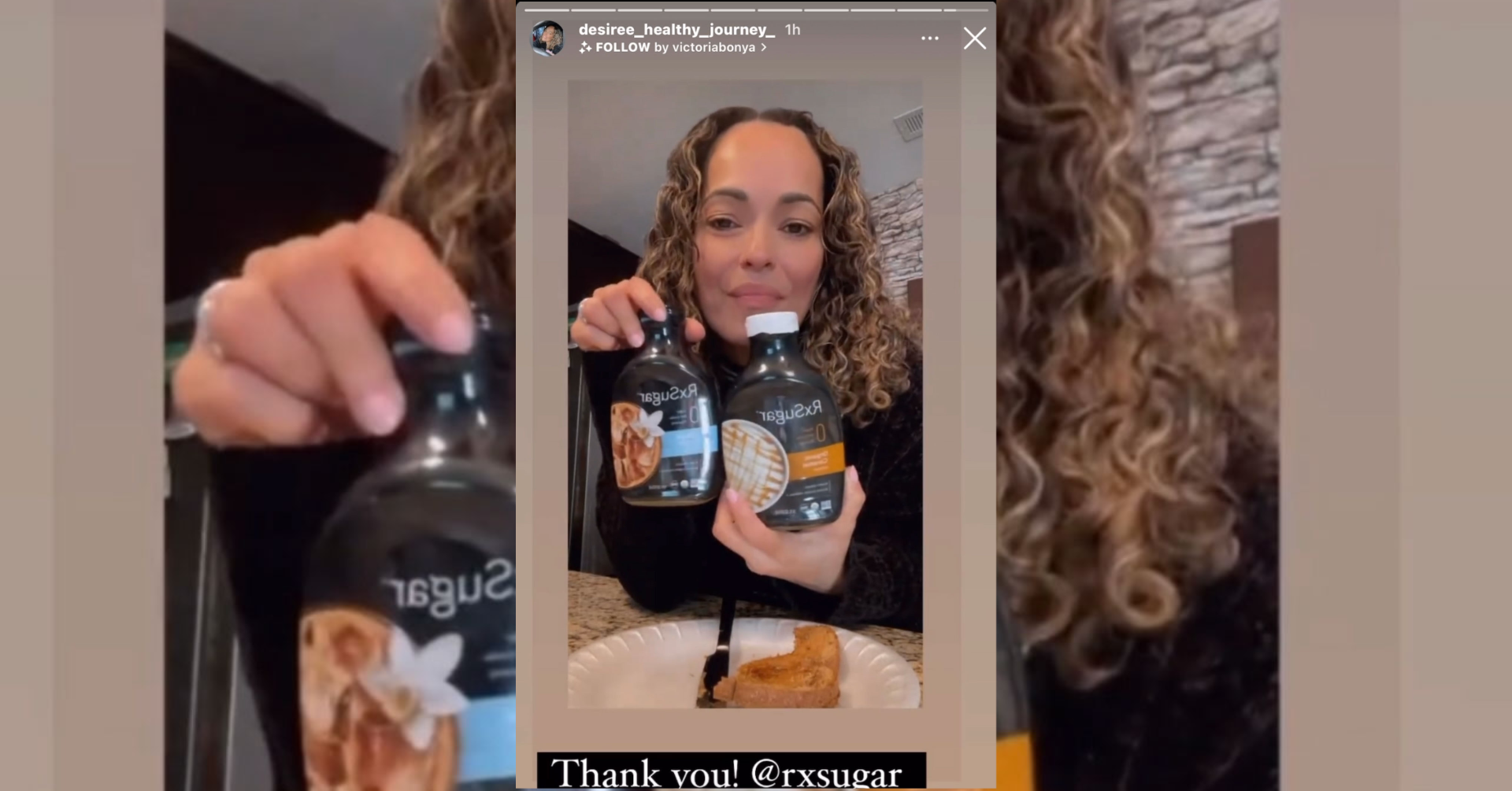 Desiree's Health Journey Trying Her RxSugar Organic Caramel On Toast!