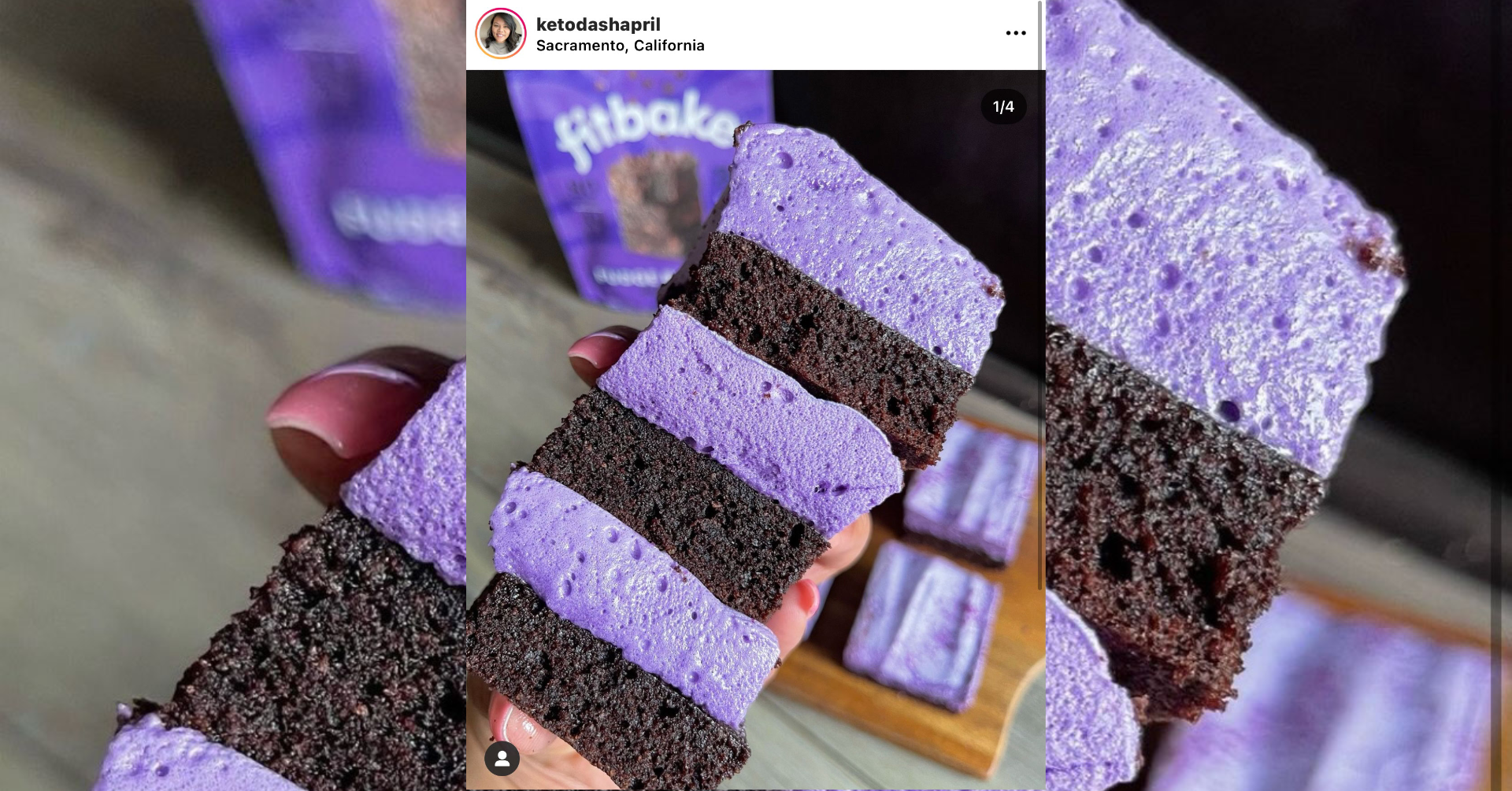 Ketodashaapril Using Her RxSugar In Her Brownie Ube Marshmallow Bars