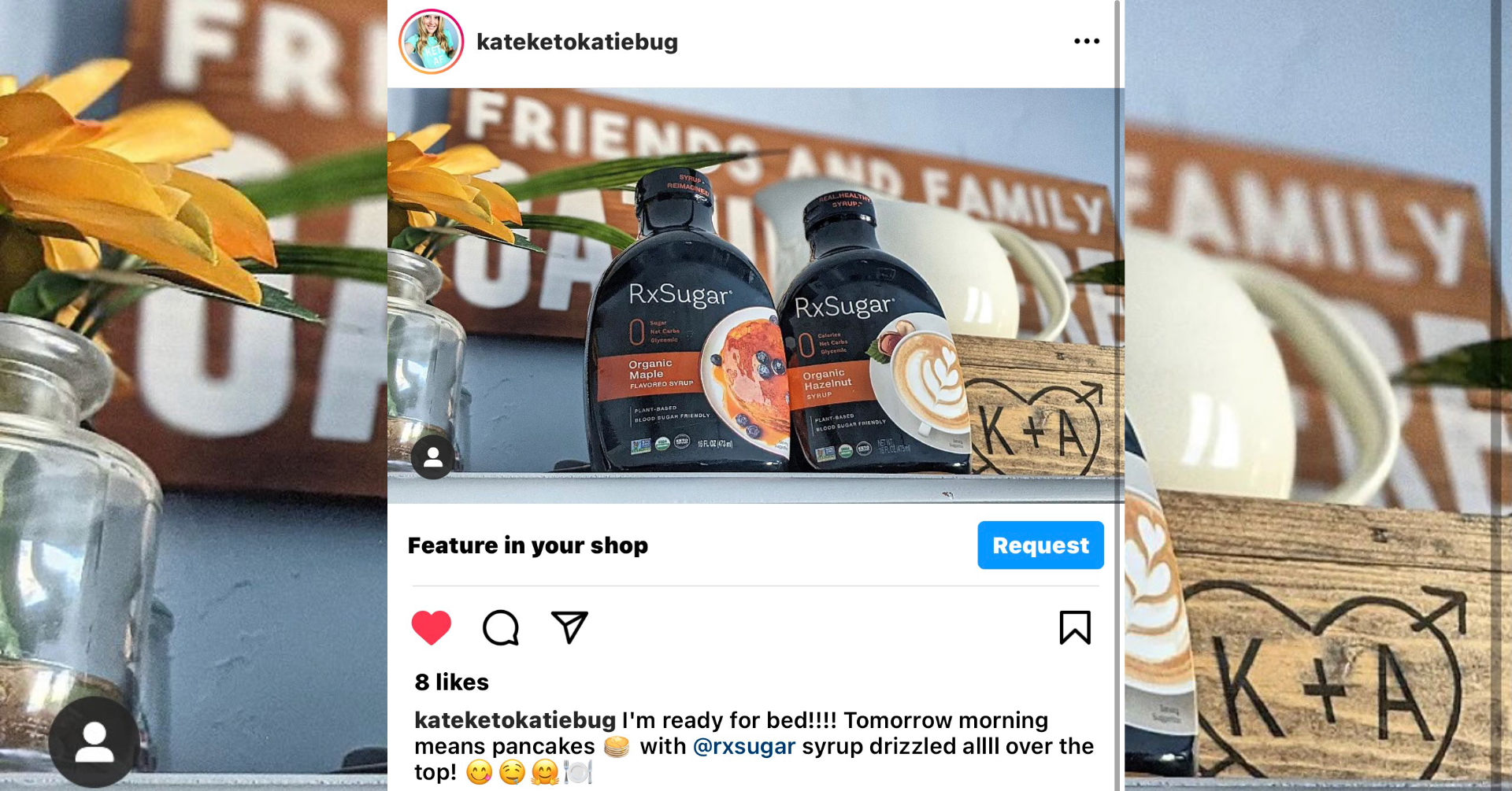 Kate Keto Katie Bug Loving Her RxSugar Maple Syrup On Her Pancake Stack