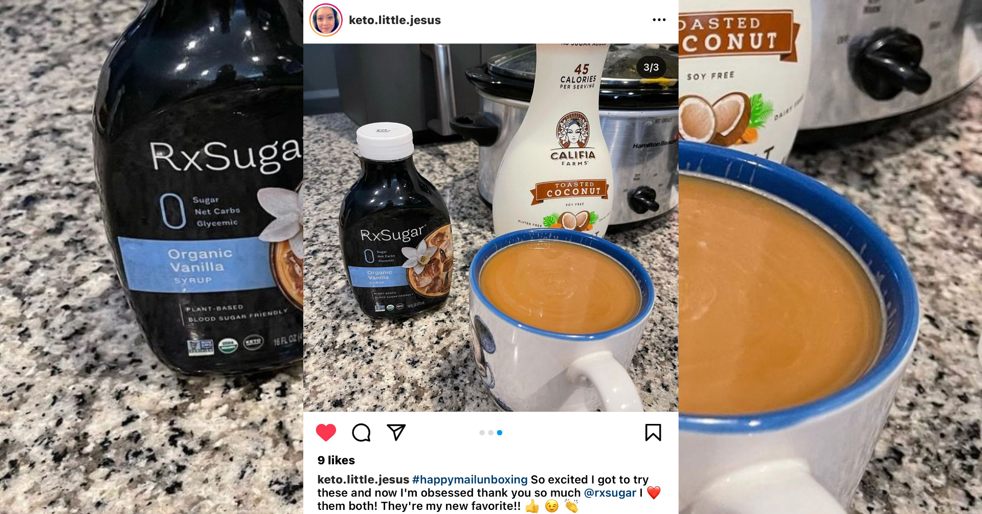 Keto Little Jesus Using Her RxSugar Vanilla In Her Coffee!