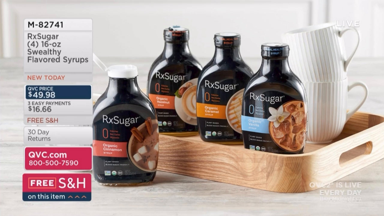 RxSugar on QVC2: Showcasing The New Organic Flavored Syrups!