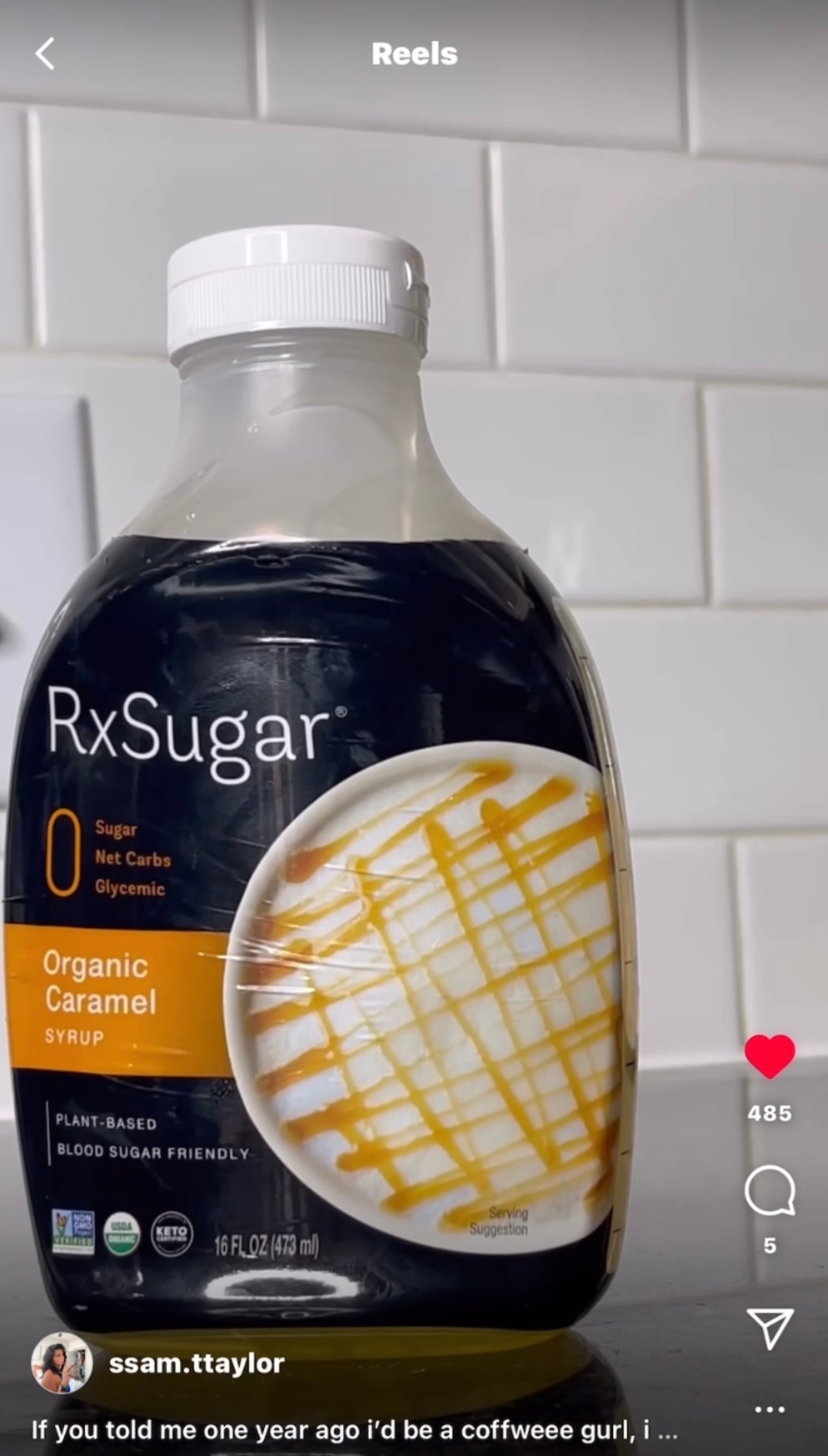 Sam Taylor's Iced Coffee Recipe ft. RxSugar Caramel Syrup