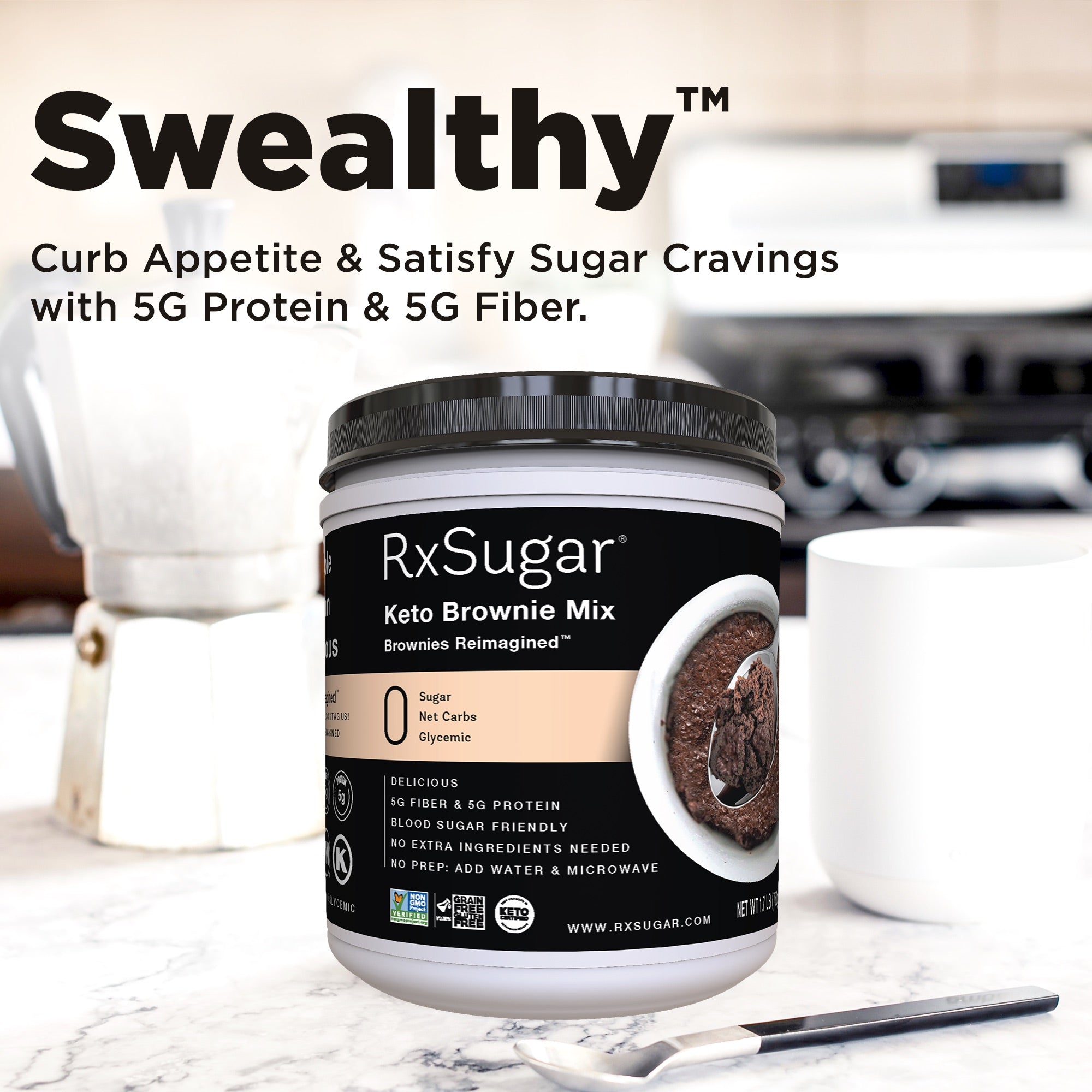 Curb Appetite and Satisfy SugarCravings with 5g Protein and 5g Fiber