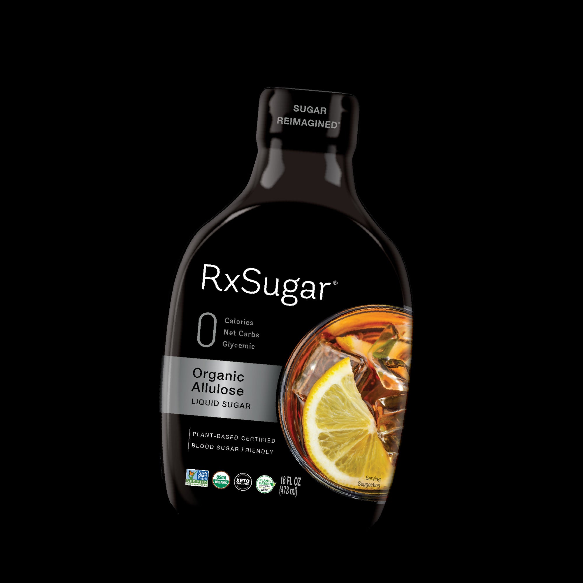 RxSugar organic allulose liquid sugar bottle